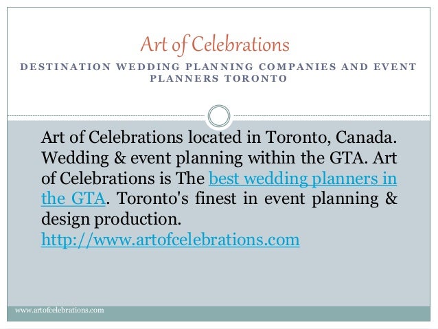 Toronto Wedding Planners Art Of Celebrations