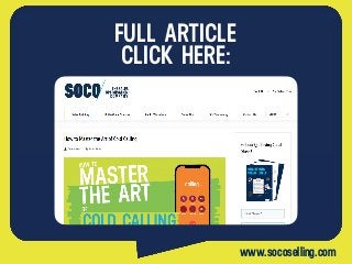 www.socoselling.com
FULL ARTICLE
CLICK HERE:
 