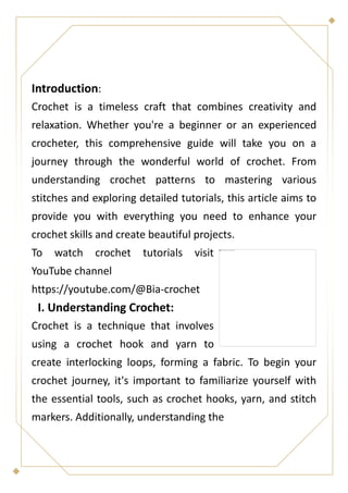 Crochet: 30 Beautiful Crochet Patterns for Beginners by William Blackburn -  Audiobook 