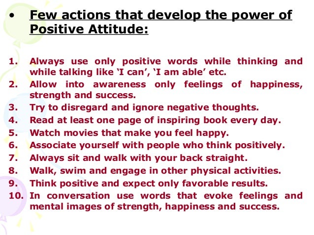 Essay on power of positive thinking