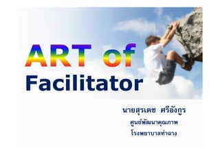 FacilitatorFacilitator
นายสุรเดช ศรีอังกูร
ศูนย์พัฒนาคุณภาพ
โรงพยาบาลท่าฉาง
 