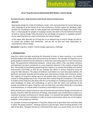 Art of feng shui and its relationship with modern interior design.pdf