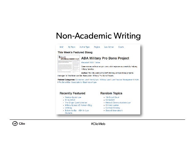 What is non academic writing