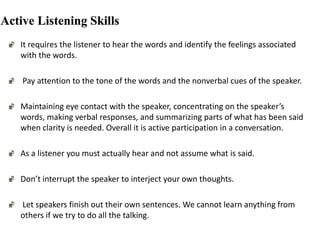 Art of listening | PPTX