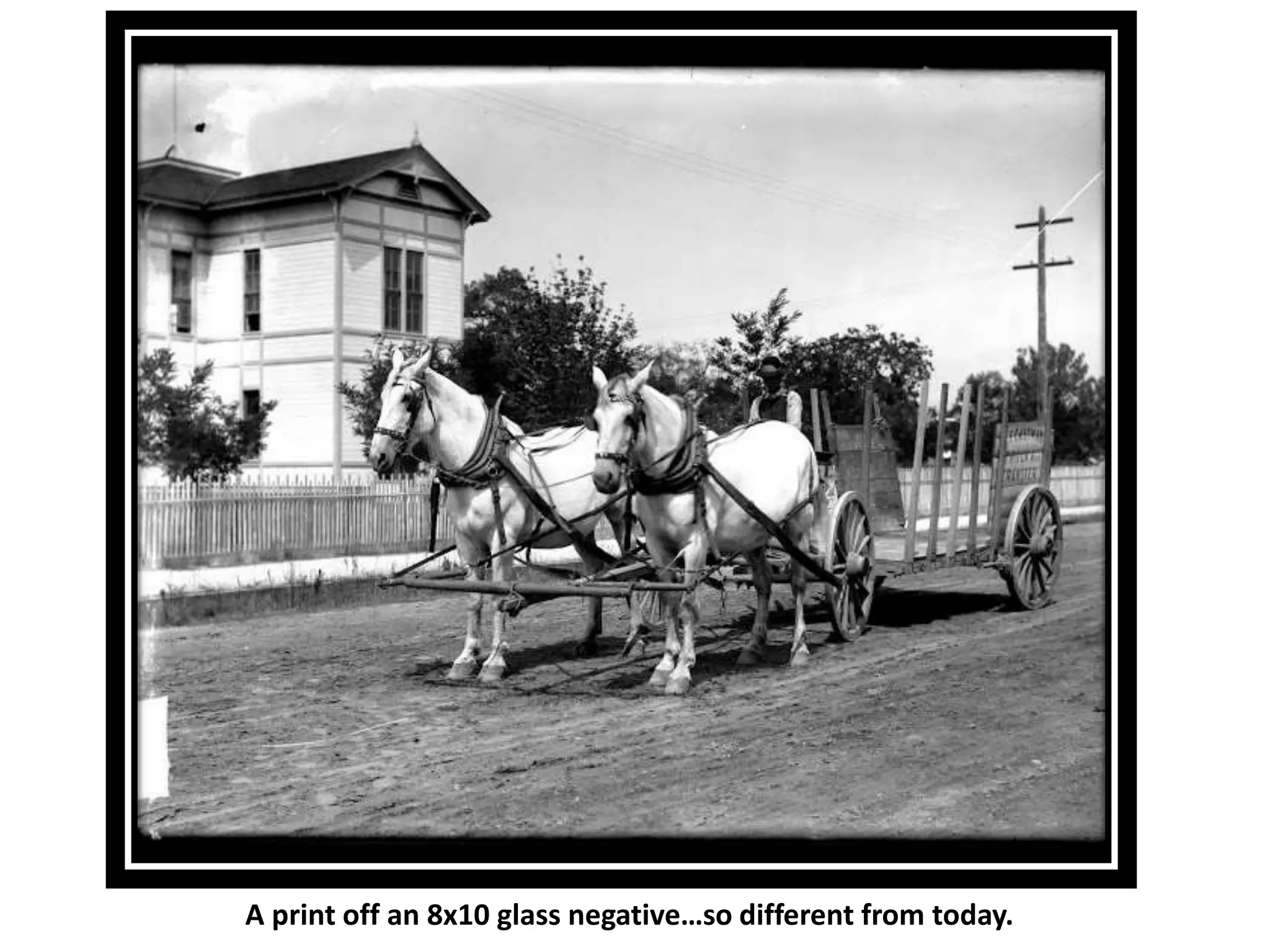 A print off an 8x10 glass negative…so different from today.
 