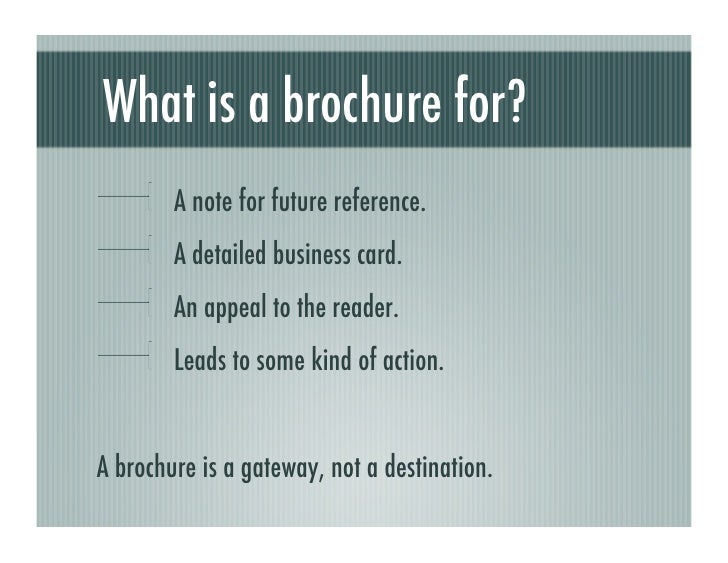 the art of the promotional brochure what is a brochure
