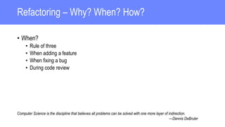 Art of refactoring - Code Smells and Microservices Antipatterns | PPTX