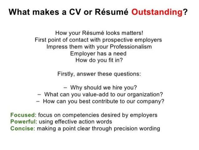 how to do a cv