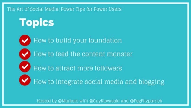 The Art of Social Media: Power Tips for Power Users