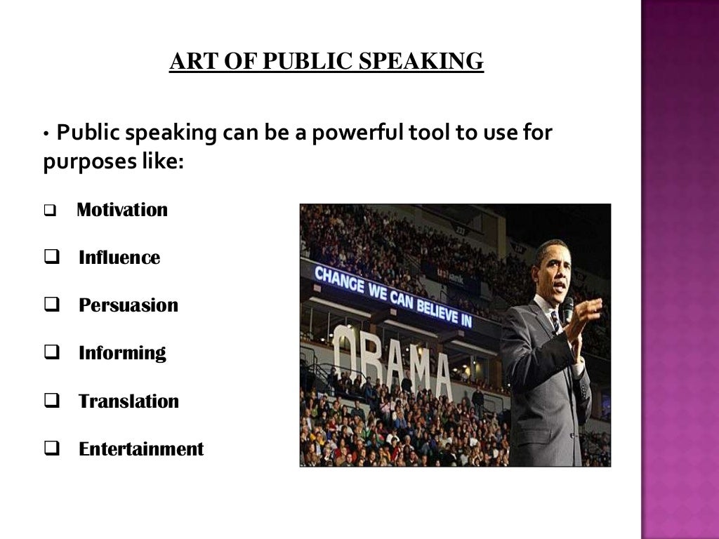 Art of speaking ppt 2013