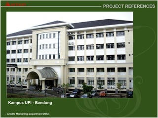 - Artolite Marketing Department 2012-
PROJECT REFERENCES
Kampus UPI - Bandung
 