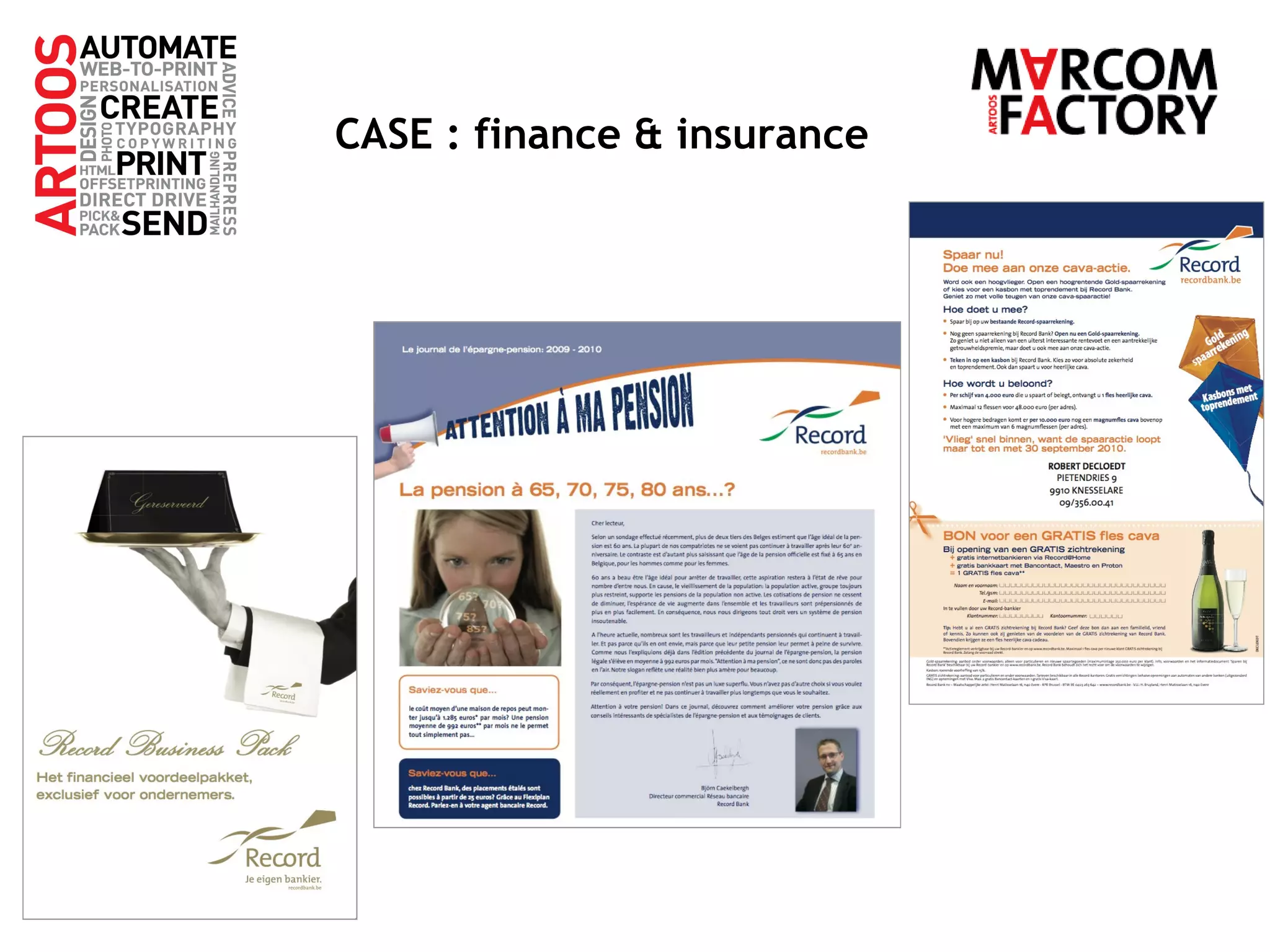 CASE : finance & insurance 