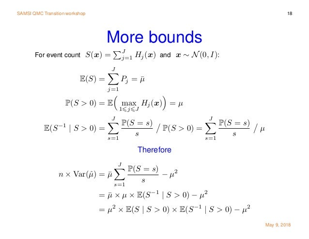Qmc Transition Workshop Importance Sampling The Union Of Rare Even
