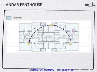 ANDAR PENTHOUSE

   2 dorms.



                 2                     2




                 1                     1




              CORRETOR OLIMPIO – (11) 9536-4198
 