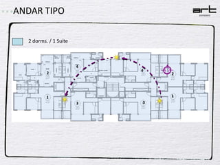 ANDAR TIPO2 dorms. / 1 Suíte44221133