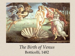 The Birth of Venus Botticelli, 1482 