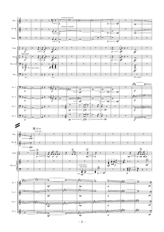 †
&
?
÷
÷
?
?
?
?
t
t
Vc. 1
Vc. 2
Cb. 1
Cb. 2
Pno.
Baskl.
Picc.
Kl. (B
)
T.tam
B.dr.
Pno. str.
Ped. Ped.
25
∑
∑
∑
Œ .˙
f
Œ .˙
f
Œ .....
;:::…
f
Œ Ó.
Œ .˙#
p
Œ .˙b
p
Œ .˙b
p
Œ .˙b
p
Bass drum
Hit strings of piano
∑
∑
∑
Ó. œæ
Ó. œæ
∑
∑
w
w
w
w
Ó ‰ J
œ# œ
Ó ‰ j
œ œ
Ó ‰ j
œ œ
œæ r
œ
˘
f
‰. ‰ j
œ
ƒ
œ
œæ r
œ
˘
f
‰. ‰ j
œ
ƒ
œ
Ó ‰ j
–––––
–––––
Œ Œ ‰ Œ.
œ Œ ‰
j
·œ
p
·œ&
œ Œ ‰ j
·œ
p
·œ&
œ Œ Ó
œ Œ Ó
ƒ
w
p
w
p
w
p
∑
∑
∑
∑
·w
·w
∑ &
∑ &
continuous glissando
continuous glissando
wn
w
w
∑
∑
∑
∑
·w##
·w
w≤
π
w≤
π
s.r.
s.r.
w#
w
w
∑
∑
∑
∑
·w
F
·w##
F
˙ œ
f
œ
fz
> œ
˙ œ
f
œ
fz
> œ
wn
w
.˙
œ
∑
∑
∑
∑
·w
·w
.˙ œ
æ
.˙ œ
æ
w
w
w
∑
∑
∑
∑
·w
·w
˙
æ Ó
˙
æ Ó
p
p
p
π
π
P
P
w
w
w
wæ
p
wæ
p
∑
∑
·w
·w
∑
∑
F
F
F
F
F
∑
∑
∑
r
œ
ƒ
˘
‰. Œ Ó
r
œ
ƒ
˘
‰. Œ Ó
∑
∑
∑
∑
∑
∑
w
P
w
P
∑
w
>
ƒ
w
>
ƒ
;:::…
>
ƒ
∑
·w##
f
·w##
f
·wb
f
·w
f
Ped. sempre
w
w
∑
∑
∑
∑
∑
·w
·w#
·wn#
·w
†
&
÷
&
?
&
&
&
&
Vc. 1
Vc. 2
Cb. 1
Cb. 2
Kl. (B
)
Picc.
T.tam
Pno. str.
37
.˙ œ
∏
.˙ œ
∏
∑
∑
∑
·w##
·w
·wbn
·w
∑
∑
wæ
p
∑
∑
·wnn
·w
·w##
·w
B q=90
neem Fluit
Tamtam
∑
∑
œæ
P
œæœ
>
p
œ œ
>
p
œ
∑
∑
·w
F
·wb
F
·w##
F
·w
F
∑
∑
.˙æ .œ œ
∑
∑
·w
·w##
·w##
·w
∑
∑
Ó ˙æ
P
∑
‰ j
–––
P
...;:…
·w##
P
·wnn
P
·w#
P
·w##
P
(inside piano)
Ped.
hard mallets
∑
∑
˙æ
p
Ó
∑
–––
...
;:…
p
·wb
·w
·w##
·w
F
∑
∑
∑
–––
F
>
..––
>
––
>
;…
p
æ
∑
·wb
p
·w
p
·w
p
·w##
p
∑
∑
Ó ˙æ
P
..––
æ ‰ Ó
Œ. J
––
p
@
;…
æ
ww##
ww##
ww##
ww##
∑
∑
.œæ
p
œ
>
P
œ .œ
>
F
˙
>
p
Ó
;…
F
>
––
æ
Œ Ó
ww ?
ww ?
ww## t
ww## t
π
π
π
π
- 2 -
@
 