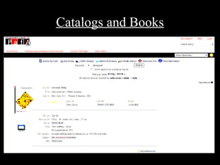Catalogs and Books
 