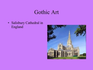 Salisbury Cathedral in England Gothic Art 