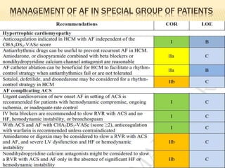 MANAGEMENT OF AF IN SPECIAL GROUP OF PATIENTS
 