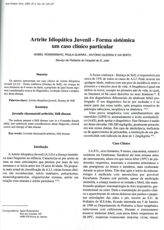 Artrite idiopatica juvenil