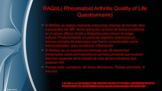 Ra Qol clases teóricas de ARTRITIS REUMATOIDE clinimetria.pptx