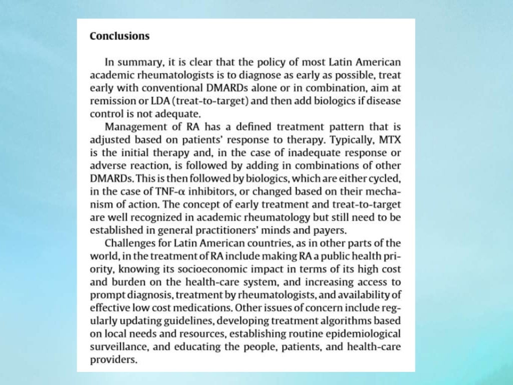 Artritis reumatoide (caso clinico)