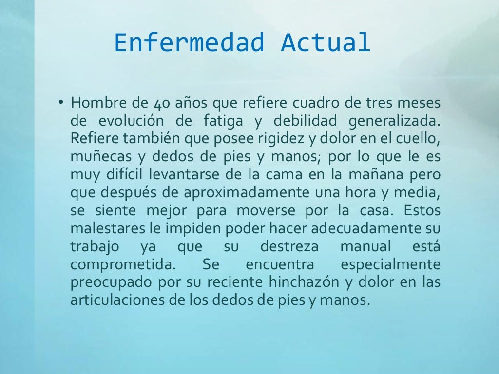 Artritis reumatoide (caso clinico)