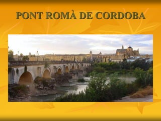 PONT ROMÀ DE CORDOBA
 