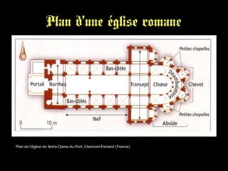 Plan d’une église romane
Plan de l’église de Notre-Dame-du-Port, Clermont-Ferrand (France)
 