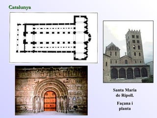 Santa Maria de Ripoll. Façana i planta Catalunya 
