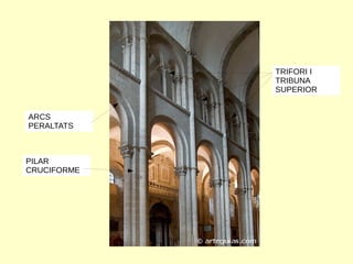 TRIFORI I
TRIBUNA
SUPERIOR
PILAR
CRUCIFORME
ARCS
PERALTATS
 