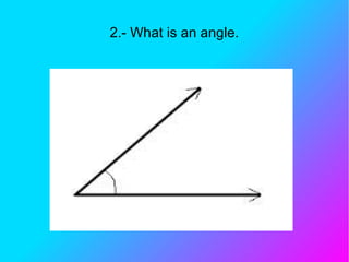 2.- What is an angle.
 
