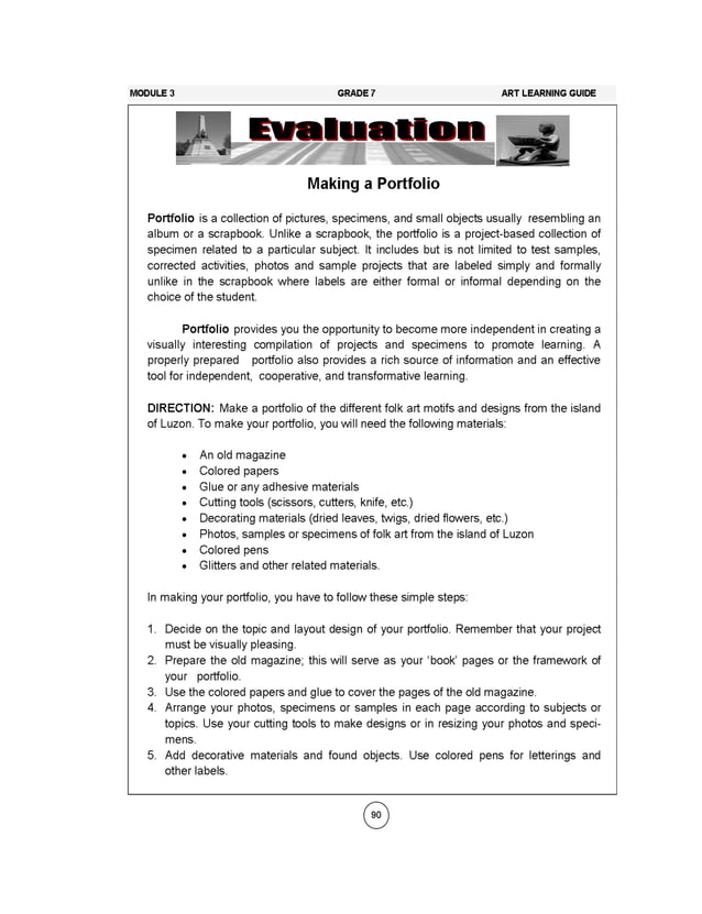 K To 12 Grade 7 Learning Module In Arts K To 12 Grade 7 Learning Module In Arts