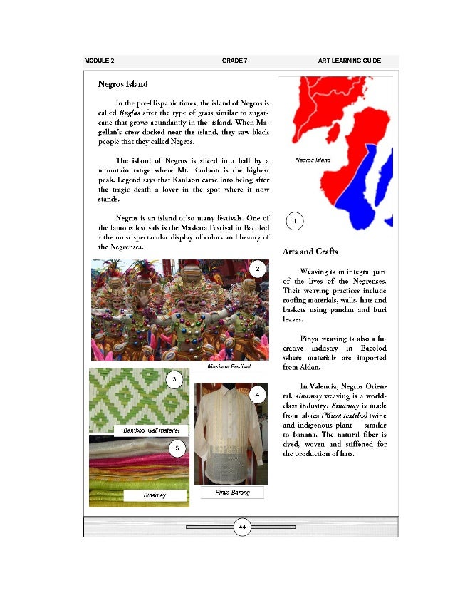 K TO 12 GRADE 7 LEARNING MODULE IN ARTS
