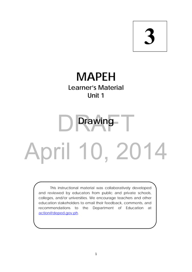 K TO 12 GRADE 3 LEARNING MATERIAL IN ARTS