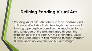 Reading Visual Arts Module Artsssss in elementary gradessssssssssss | PPTX