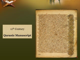 11thCentury Quranic Manuscript  