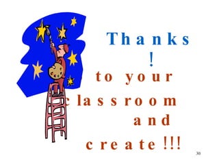 Thanks! Go to your  classroom and  create!!! 