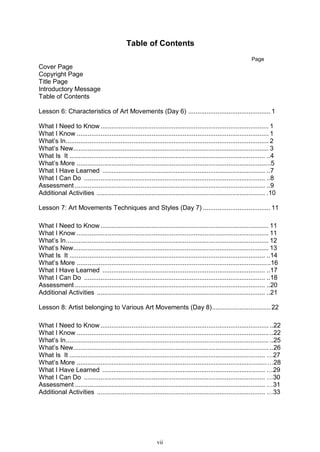 Arts quarter1-mod2-cover-lesson-6-10 v3