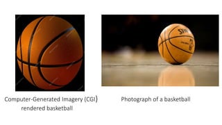 Computer-Generated Imagery (CGI) Photograph of a basketball
rendered basketball
 