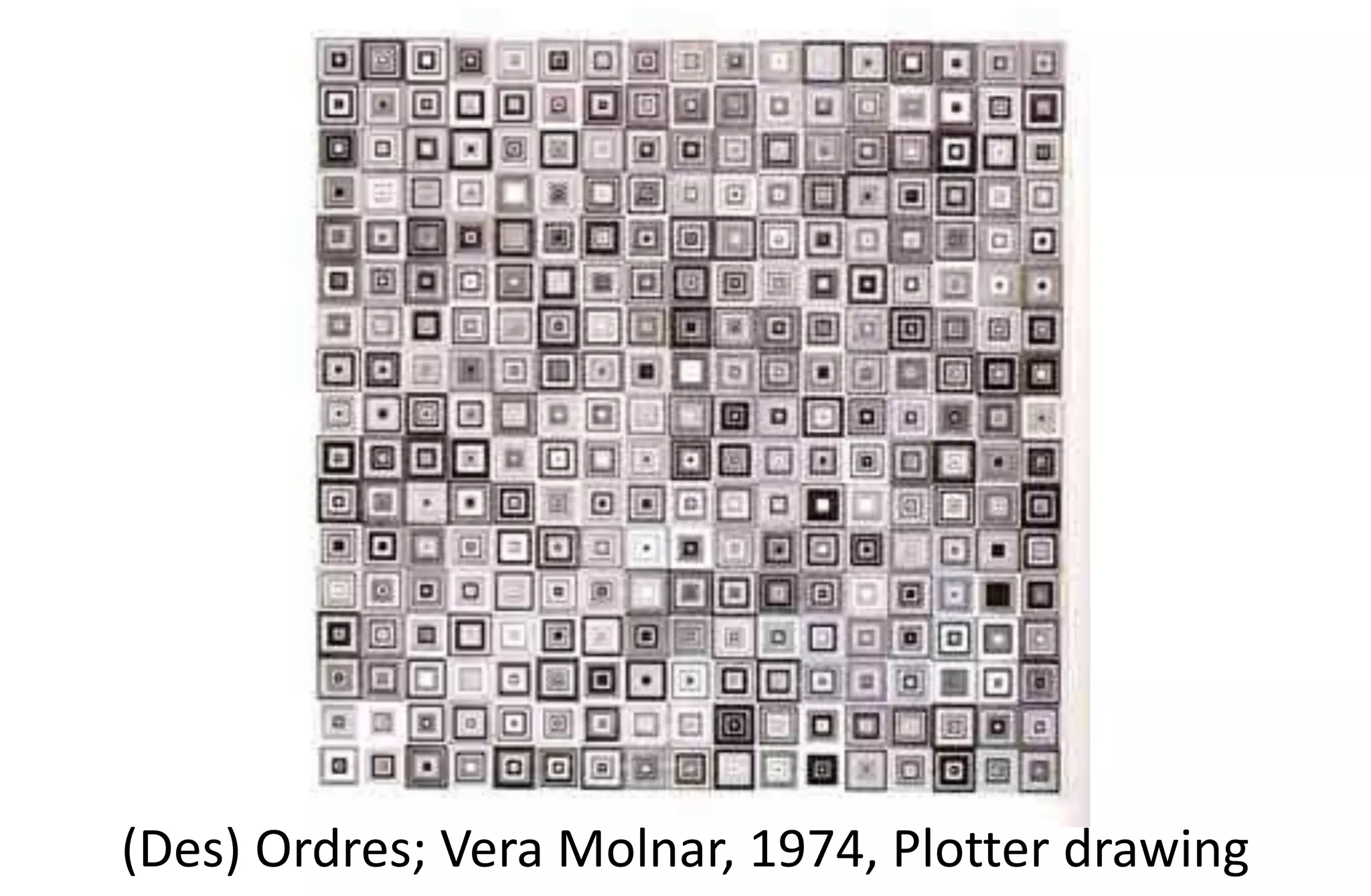 (Des) Ordres; Vera Molnar, 1974, Plotter drawing
 