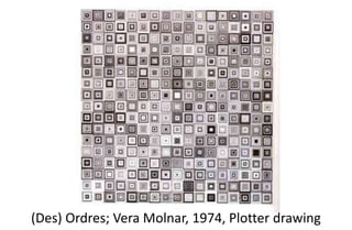 (Des) Ordres; Vera Molnar, 1974, Plotter drawing
 