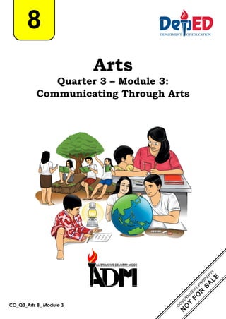 CO_Q3_Arts 8_ Module 3
Arts
Quarter 3 – Module 3:
Communicating Through Arts
8
 