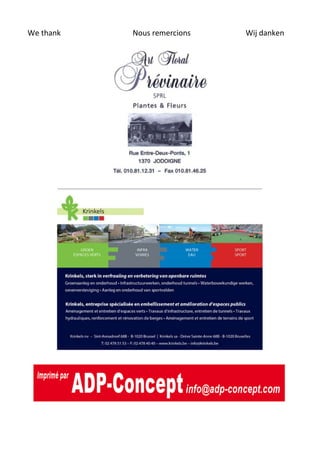 We thank Nous remercions Wij danken
 