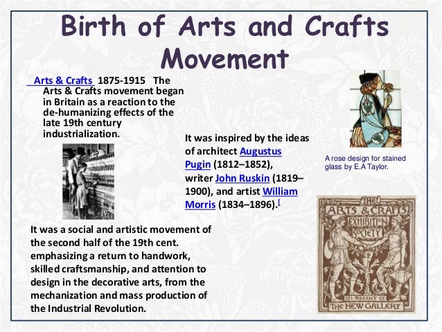 Sacrosegtam: Arts And Crafts Movement Timeline