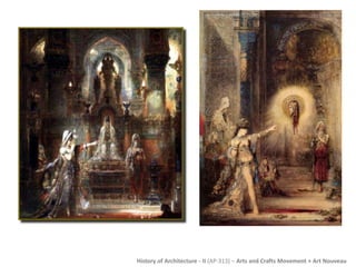 History of Architecture - II (AP-313) – Arts and Crafts Movement + Art Nouveau 
