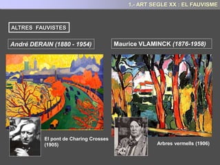 EL NEOPLASTICISME
Aquesta tendència que es desenvolupa principalment a Holanda a través de les obres d’en
Pietr Mondrian (1872-1931) i en Theo Van Doesburg (1883-1931).
Els neoplasticistes eliminen tot el que és superflu, és a dir les formes, i centren el seu
interès en el que ells consideren essencial: l’estructura.
Una tendència que cerca la puresa plàstica total treballant només amb formes geomètriques
regulars i utilitzant els colors primaris (groc, vermell, blau) i neutres (blanc, negre, gris).
6.- ART SEGLE XX: L’ABSTRACCIÓ
 