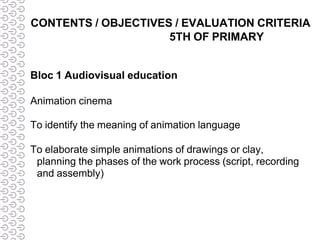 Primary Objective Animation Arts in primary education Spain | PPTX