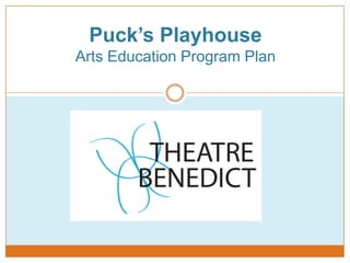 Puck’s PlayhouseArts Education Program Plan 